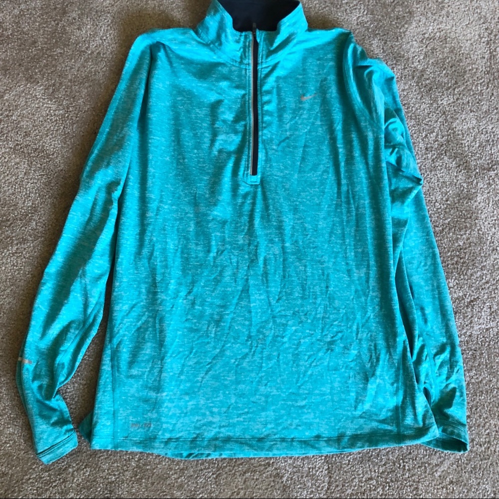 Nike teal quarter zip jacket